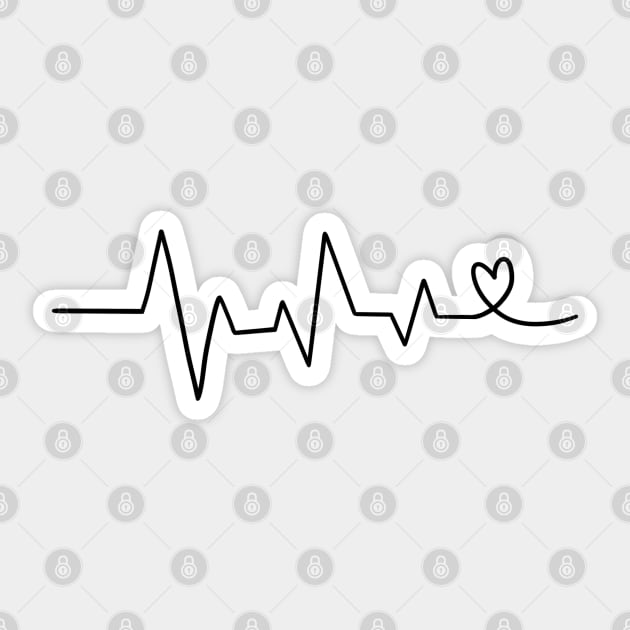 Heartbeat Sticker by Moonance